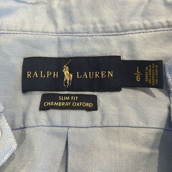 POLO RALPH LAUREN SHORT SLEEVE SHIRT - Large - Picture 6 of 9